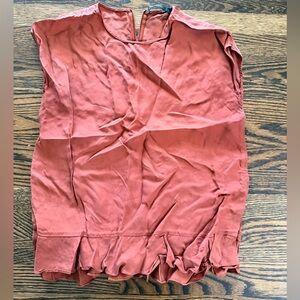 Zara Terracotta Sleeveless Blouse small